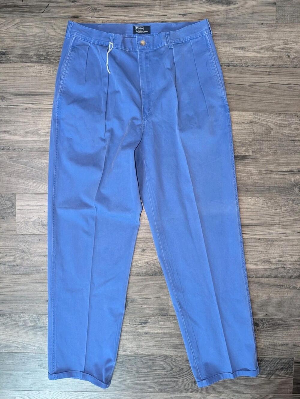Polo Ralph Lauren Vintage Polo Chino Mens Pants Blue 35x36